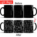 Axyaa Color Change Calculus Formula Ceramic Coffee Mug - Heat Reveal Magic Cup