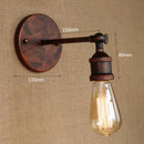 Axyaa Gold Arm Vintage Wall Lamp with Edison Bulb