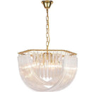 Axyaa Glass Tube Pendant Chandelier: Dining Room Hanging Lamp Fixture