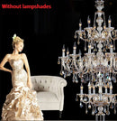 Axyaa Luxury Crystal Chandelier with 24 Lights for Modern Hotel Lobby
