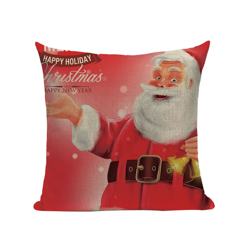Axyaa Christmas Cushion Cover: Festive Square Pillow Case for Home Xmas Ambience