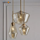 Axya Glass Pendant Lights - Nordic Minimalist Wave Set for Living Room, Cafe, and Bedroom
