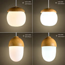 Axyaa Nordic Nuts Pendant Lamp with Imitation Wood Design