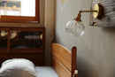 Axyaa Copper Ball Wall Lamp, Modern Glass Light for Bedroom, Bathroom, Stairway
