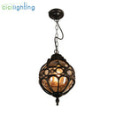 Axyaa Vintage European Style Outdoor Pendant Light for Courtyard Garden