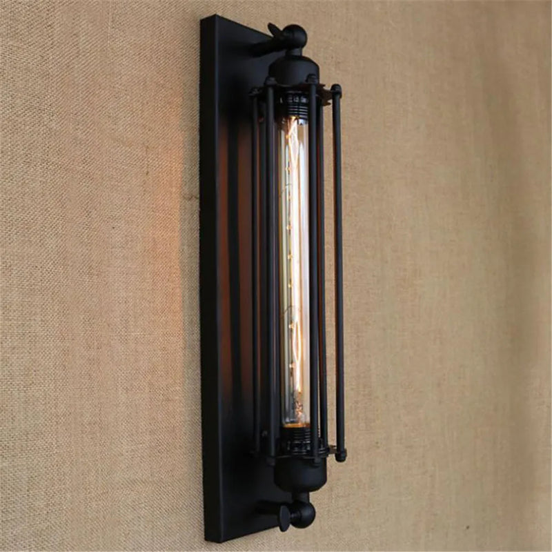 Axyaa Rustic Wall Sconce with Edison Bulb Included