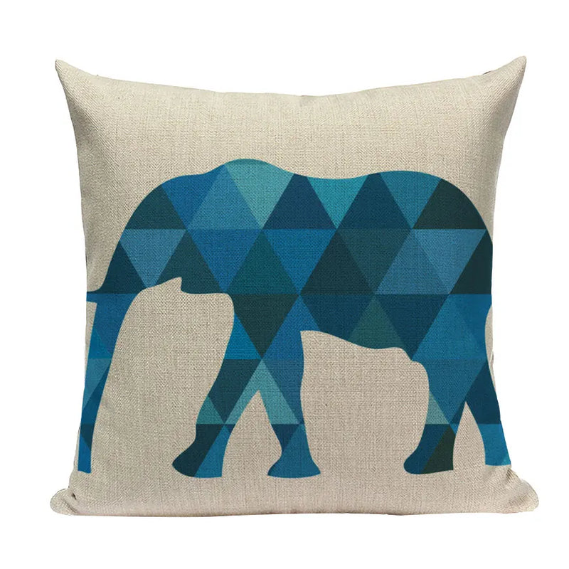 Axyaa Geometric Deer Pillow Cover - Nordic Home Decoration 45X45Cm