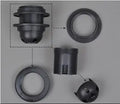 Axyaa E27/E14 Lamp Bulb Holder | Lighting Accessory Fitting Socket Base | Black/White, 110-220V