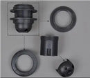 Axyaa E27/E14 Lamp Bulb Holder | Lighting Accessory Fitting Socket Base | Black/White, 110-220V