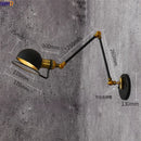 Axyaa Loft Retro LED Wall Lamp Swing Arm Industrial Sconce Luminaire