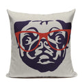 Axyaa Pug Dog Square Cushion Cover 45x45cm Home Decor
