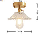 Axyaa Nordic Glass Copper LED Ceiling Light Vintage Ceiling LampIKEA