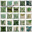 Axyaa Tree Green Cushion Cover: Green Decorative Flower Sofa Car Pillow