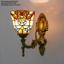 Stained Glass Lampshade Butterfly Pyramid Wall Lamp by Axyaa
