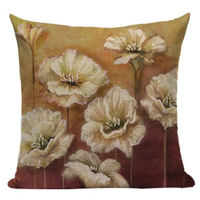 Retro Flower Cushion Cover - Axyaa Brand - Home Decor Luxury Pillows
