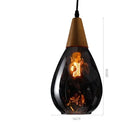 Axyaa Nordic Glass Vintage LED Pendant Lamp - Indoor Lighting Fixture