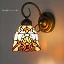 Axyaa Mediterranean Sea Stained Glass Sconces for Bedroom, Bathroom, and Aisle