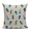 Axyaa Yellow Cactus Watercolor Cushion Cover Farmhouse Decor Pillowcase