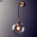 Axyaa Nordic Glass Ball LED Wall Lamp for Modern American Retro Style