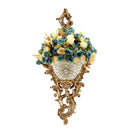 Axyaa Diamond Resin Vase Wall Hanging for Elegant Home Decor