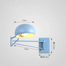 Axyaa Modern Metal Wall Lamp with Scalable Long Arm for Bedside, Work, and Reading