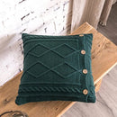 Axyaa Double Cable Knit Diamond Pillow Cover Set