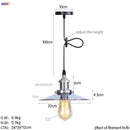 Axyaa Retro LED Pendant Light | Silver Vintage Industrial Hanging Lamp