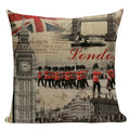 Axyaa London Bridge Paris Eiffel Tower Decorative Printed Throw Pillows