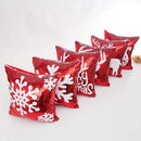 Axyaa Mermaid Snowflake Deer Sequin Red Christmas Pillow Cover