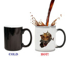 Axyaa Color-Changing Mug – Wolf Tiger Panther Design – Ideal Birthday Gift for Coffee Lovers.