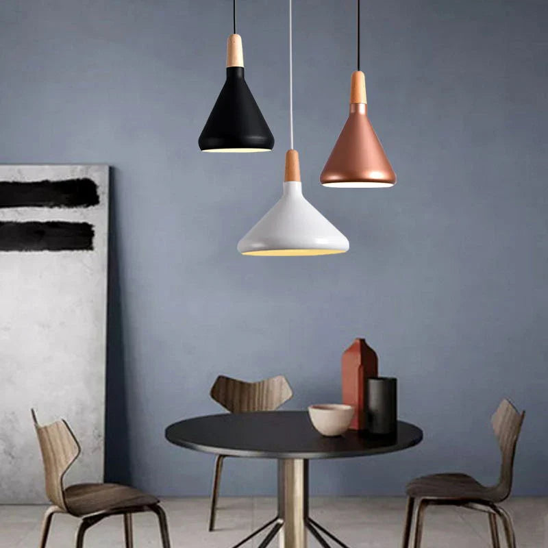 Axya Vintage Industrial Wood Pendant Lights for Loft and Coffee Bar