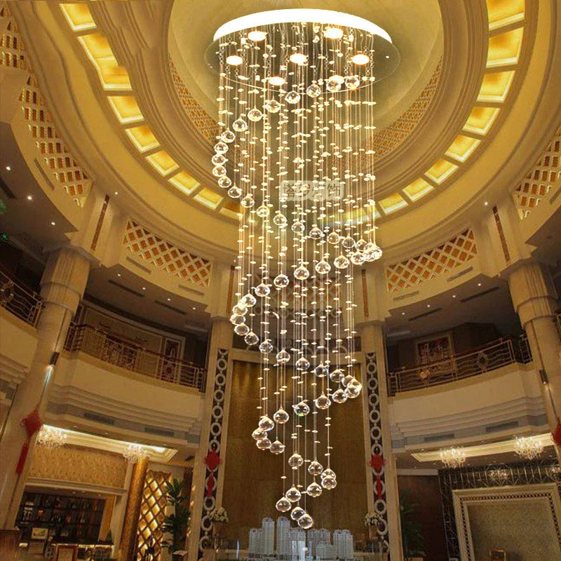 Axyaa Spiral Crystal Chandelier for Home & Hotel Ceiling Lighting
