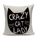 Axyaa Hand Painted Cat Eyes Linen Pillow Cover, Nordic Style, Black White Pattern