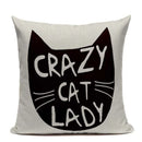 Axyaa Hand Painted Cat Eyes Linen Pillow Cover, Nordic Style, Black White Pattern