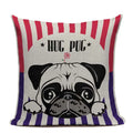 Axyaa Pug Dog Square Cushion Cover 45x45cm Home Decor