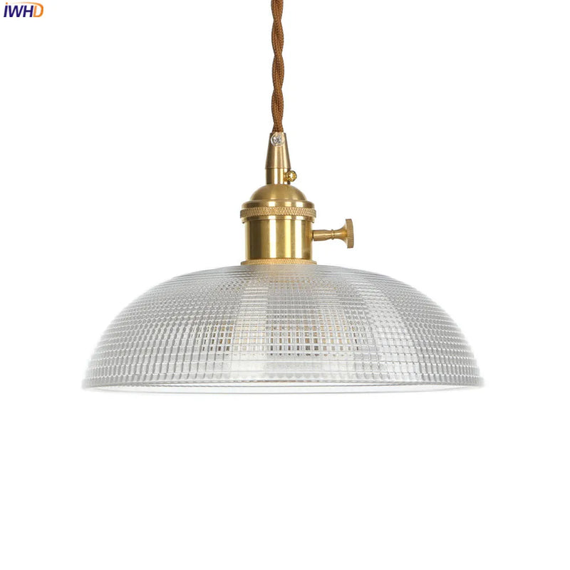 Axyaa Nordic Style Copper Glass Pendant Light - Loft Industrial Decor