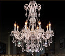 Luxury White Transparent LED Crystal Chandelier by Axyaa for Elegant Living Room