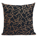 Axyaa Striped Geometric Cushion Cover 45x45cm in Black, Blue