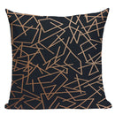 Axyaa Striped Geometric Cushion Cover 45x45cm in Black, Blue