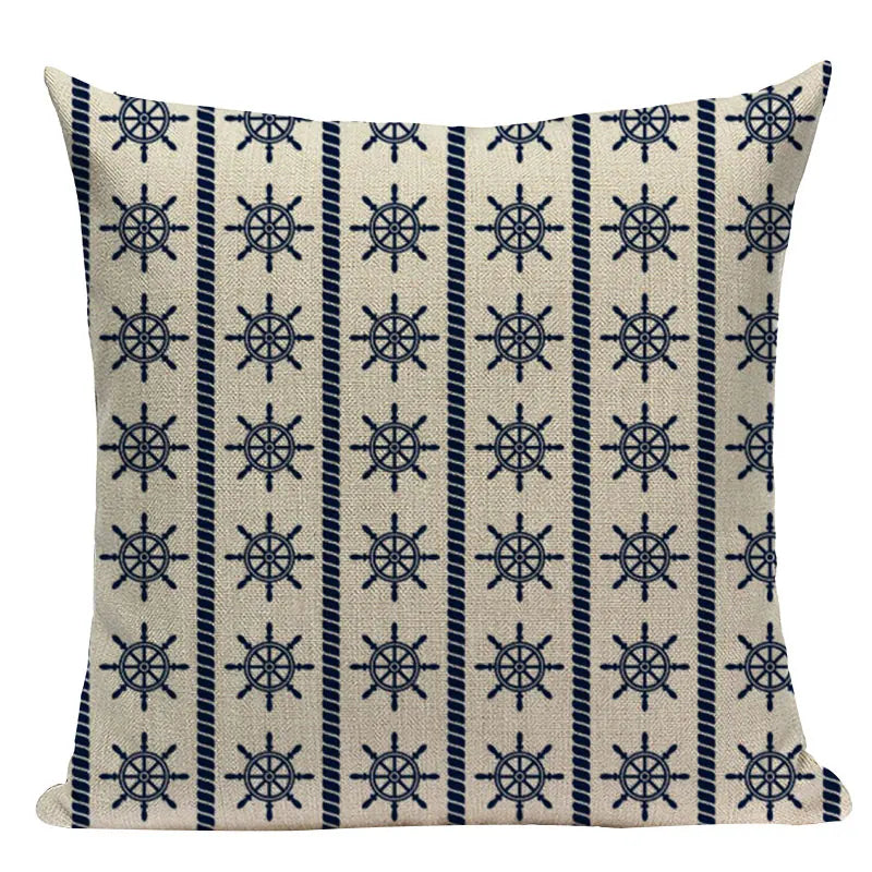 Nautical Anchor Velvet Throw Pillows for Home & Car Decor by Axyaa
