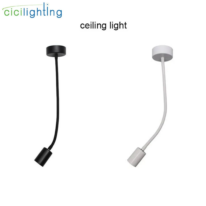 Axyaa Gooseneck Ceiling Light: Adjustable Industrial LED Spot Lamp
