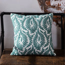 Axyaa Blue Geometric Embroidered Cotton Cushion Cover - 45x45cm