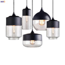 Axyaa Glass Nordic Pendant Lamp for Dinning Room and Cafe, Modern Industrial Lighting Fixtures