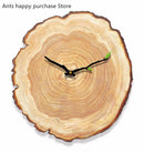 Axya Wood Grain Wall Clock Modern Minimalist Living Room Bedroom European Style Clocks