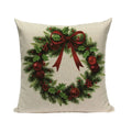 Axyaa Christmas Santa Claus Cushion Cover 45X45cm Deer Pillow Cases Kids Gift
