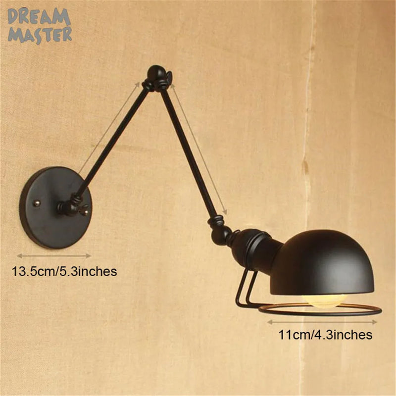 Axyaa Retro Swing Iron Wall Sconce Lamp Set for Home Bar Fixtures
