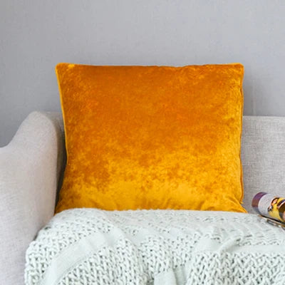 Axyaa Plush Fringed Soft Pillow Cover 50x50cm Solid Cushion for Home Decor