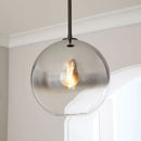Axyaa Modern Glass Ball Pendant Light Gradient Hanging Lamp for Dining and Living Room