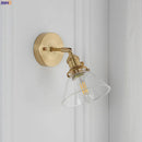 Axyaa Nordic Copper Wall Lamp Vintage Glass LED Light Fixture
