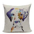 Animal Dog Cushion Cover French Bulldog Pug Pillowcase Woven Linen Decor Home Axyaa
